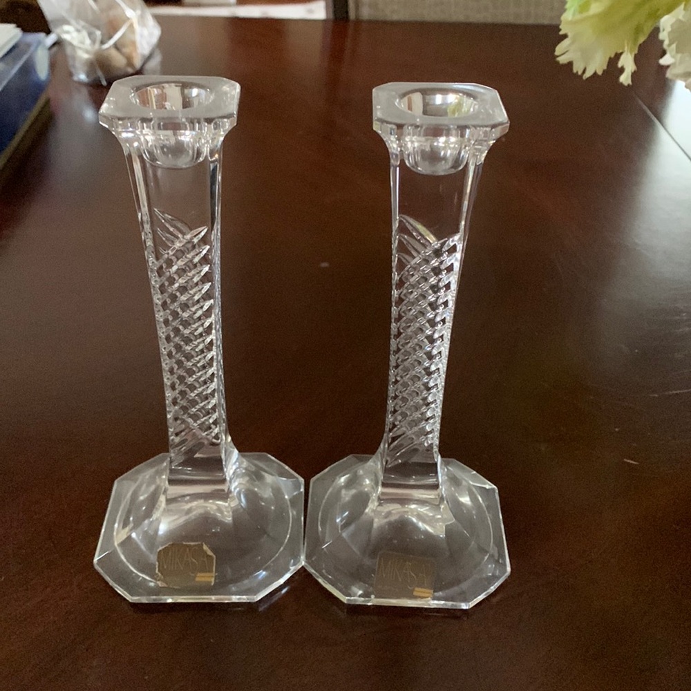 Mikasa Crystal Candlesticks